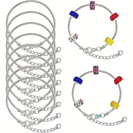 Bracelet à chaîne serpent ronde en alliage, pour la fabrication de bracelets de style européen
