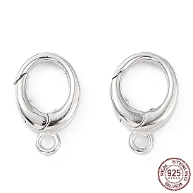 925 Sterling Silver Spring Gate Rings, Oval