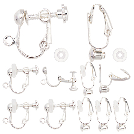 16шт 2 стиль клипсы фурнитура, с пластиковыми подкладками 16шт.