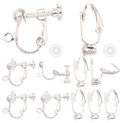 16шт 2 стиль клипсы фурнитура, с пластиковыми подкладками 16шт.