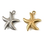 304 подвески из нержавеющей стали. подвеска в виде морской звезды