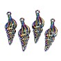 Plated Alloy Pendants, Cadmium Free & Lead Free, Spiral Shape