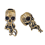 2шт. латунные европейские бусины, бусины с большим отверстием, череп осьминога