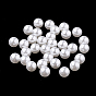 Perles d'imitation en plastique écologique, haut lustre, Grade a, aucun perles de trou, ronde