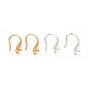 Rack Plating Eco-friendly Brass Earring Hooks, For Half Drilled Beads, Lead Free & Cadmium Free