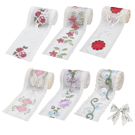 Полиэфирная лента, цветочным узором, для пошива одежды из ткани аксессуары