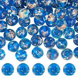 3 нити ручной работы из золотистого песка, нити лэмпворк-бусины, светящийся, круглые