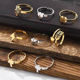 304 Stainless Steel Adjustable Rings for Women