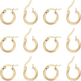 304 обруч серьги из нержавеющей стали замке, гипоаллергенные серьги, кольцо