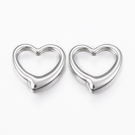 304 Stainless Steel Linking Rings, Heart