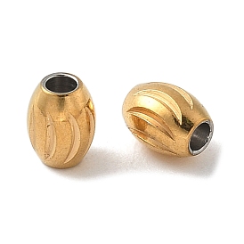 304 из нержавеющей стали бусы, овальные