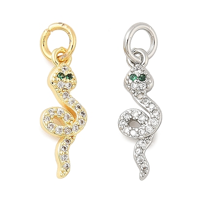 Латунные микро проложить кубического циркония подвески, без кадмия, без никеля и без свинца, змеиные чары, с целью перехода в кольце