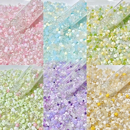 Прозрачные стеклянные бусины, разнообразные