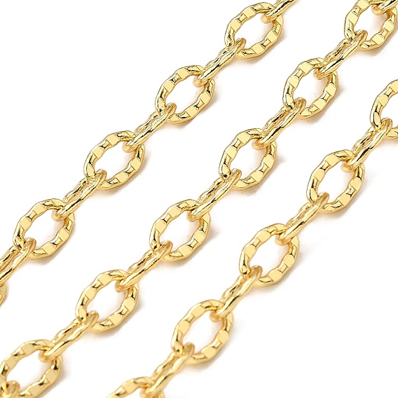 Латунные текстурированные овальные звенья цепи, стойки покрытие, без кадмия и без свинца, долговечный, пайки, с катушкой