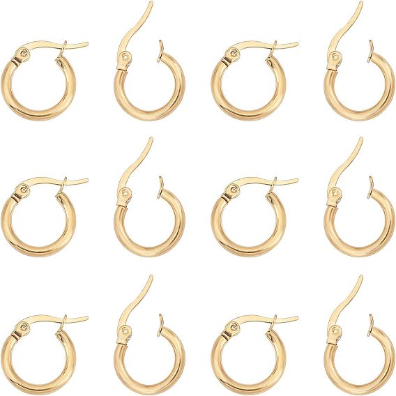 304 обруч серьги из нержавеющей стали замке, гипоаллергенные серьги, кольцо