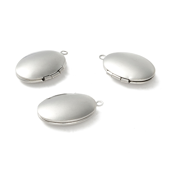 304 Stainless Steel Diffuser Locket Pendants, Photo Frame Pendants for Necklaces, Oval