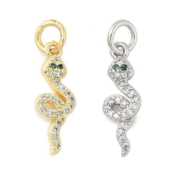 Латунные микро проложить кубического циркония подвески, без кадмия, без никеля и без свинца, змеиные чары, с целью перехода в кольце