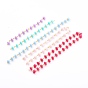 Handmade Opaque Acrylic Link Chains, with Iron Findings, Rondelle