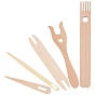 Beechwood Knitting Tools Set, Including Wooden Knitting Fork and Needle