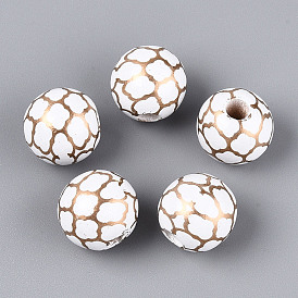 Набивные шима деревянные бусины, круглые