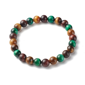 Natural Tiger Eye Beads Stretch Bracelets