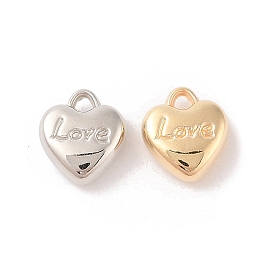 CCB Plastic Pendants, Heart with word Love