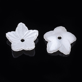 5 - capsules en plastique imitation perle, fleur