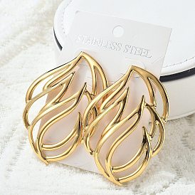 304 из нержавеющей стали серьги, лепесток