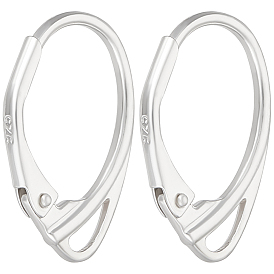 1 пара 925 сережек с защелкой из стерлингового серебра, с петлями