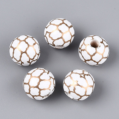 Набивные шима деревянные бусины, круглые