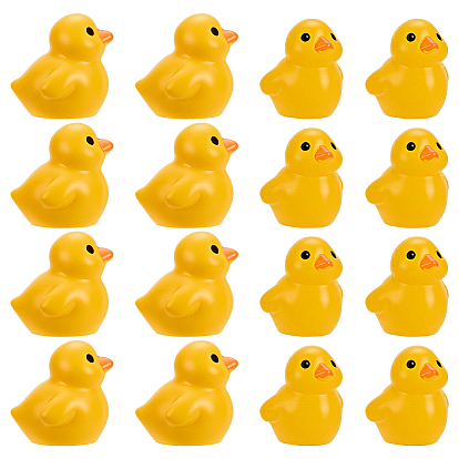Resin Duck Miniature Decorations, with Acrylic Double-sided Tape