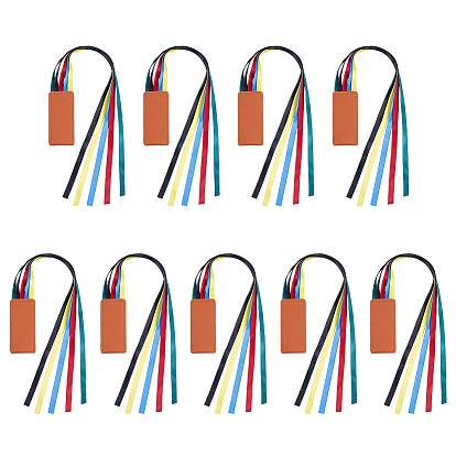 9 шт. закладки из искусственной кожи, с полиэфирной лентой, прямоугольные