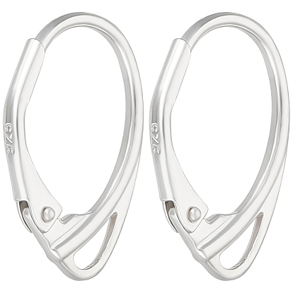 1 пара 925 сережек с защелкой из стерлингового серебра, с петлями