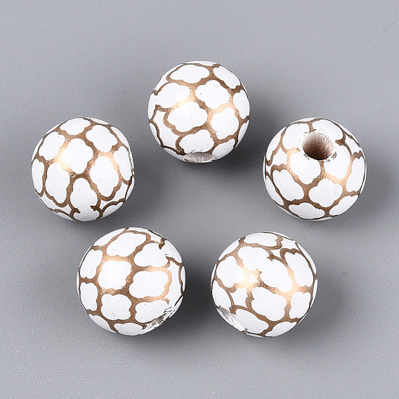 Набивные шима деревянные бусины, круглые