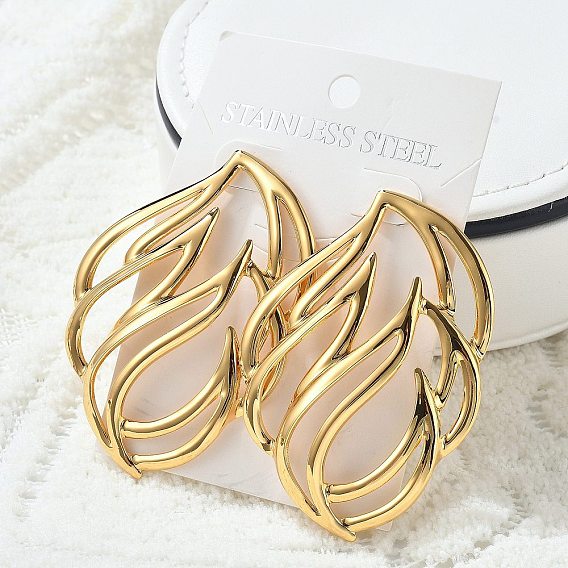 304 из нержавеющей стали серьги, лепесток