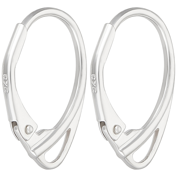 1 пара 925 сережек с защелкой из стерлингового серебра, с петлями