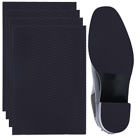 4шт. прямоугольные резиновые противоскользящие подошвы для обуви, износостойкая подошва с рельефным рисунком для ремонта ботинок, кожаные ботинки