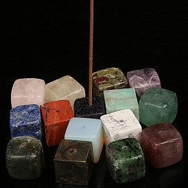 Gemstone Incense Burners Holder, Aromatherapy Furnace Home Decor, Cube