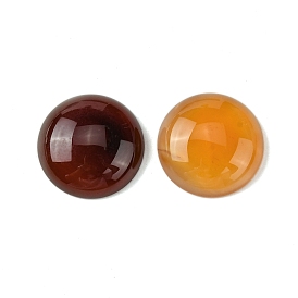 Natural Carnelian Cabochons, Dyed & Heated, Half Round