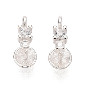 925 Застежки-гвоздики из стерлингового серебра и кубического циркония