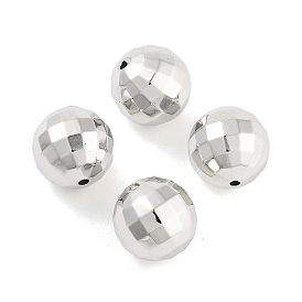 CCB Plastic Beads, Faceted, Round