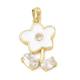 Messing Strass Anhänger, Blume Reize