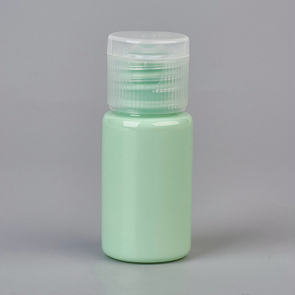 Macaron Color PET Plastic Empty Flip Cap Bottles, with PP Plastic Lids, for Travel Liquid Cosmetic Sample Storage