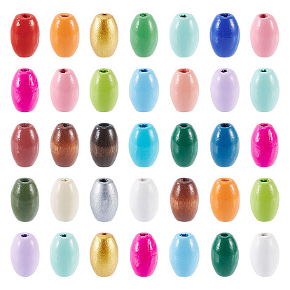 300 шт. окрашенных распылением деревянных бусин схима, рис