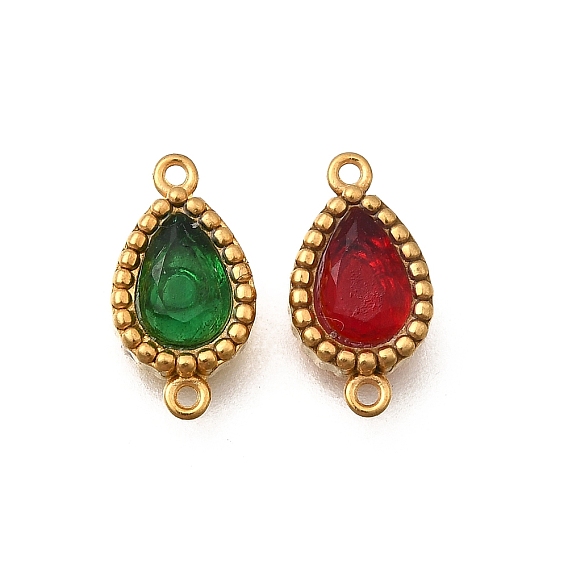 304 подвески-капельки из нержавеющей стали с кубическим цирконием, ионное покрытие (ip), золотые