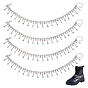 4 Cadenas para correas de botas con borlas de diamantes de imitación de hierro, con broches de langosta de la aleación de la garra
