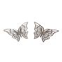 Iron Pendants, Etched Metal Embellishments, Butterfly