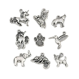 Alloy Resin Pendants, Animals theme, Mixed Shapes Charms