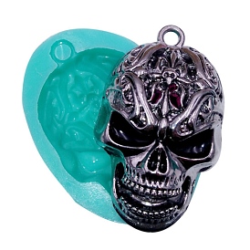 Skull Pendant Food Grade Silicone Molds, Resin Casting Molds, for UV Resin, Epoxy Resin Jewelry Making