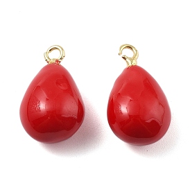 Латунные подвески, с эмалью, без свинца и без кадмия, стойки покрытие, долговечный, реальный 18 k позолоченный